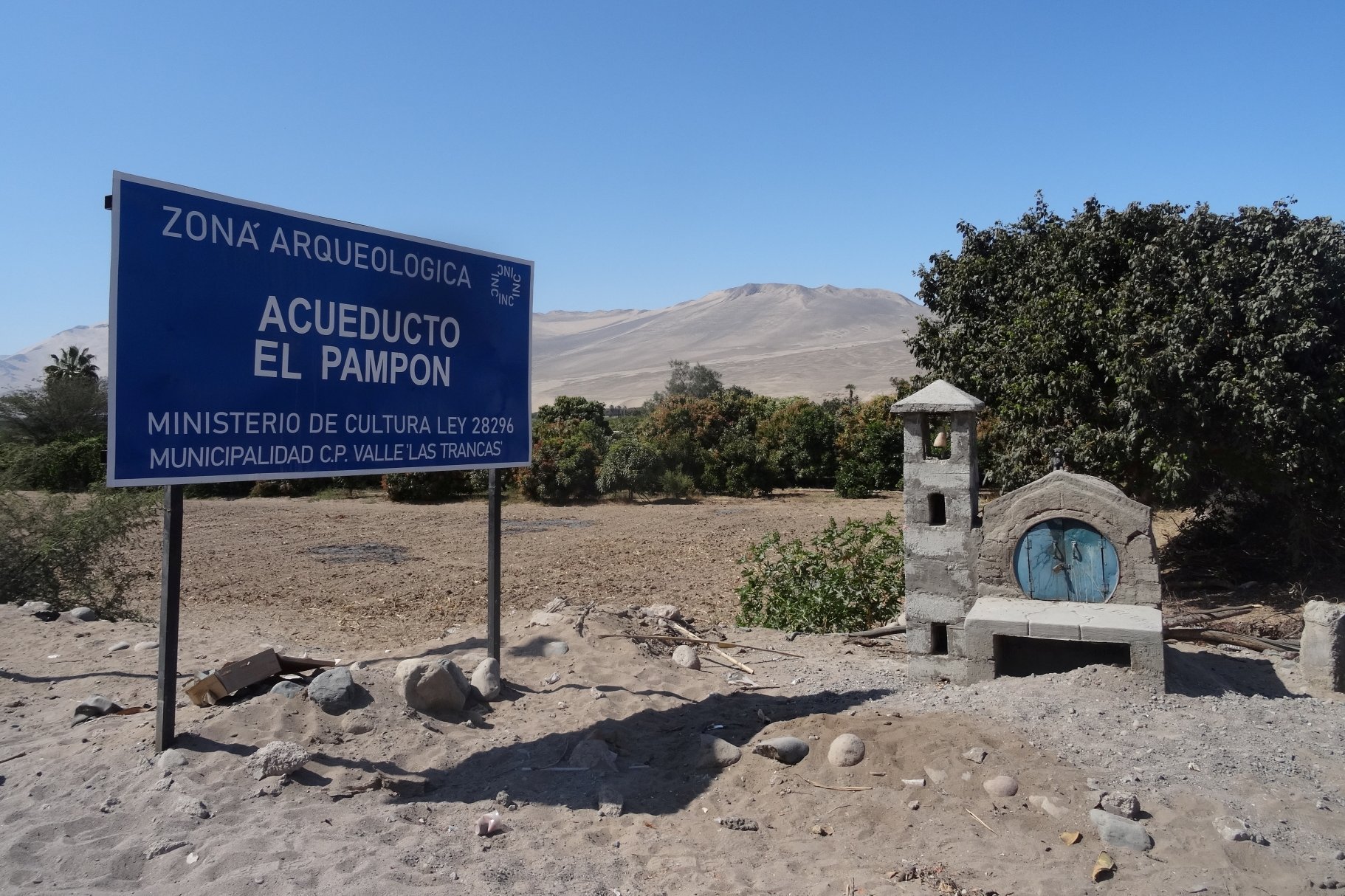 Aquädukt „El Pampon“ im Las Trancas-Tal