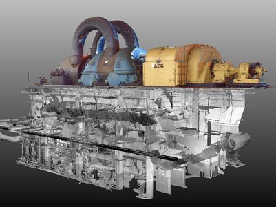 Point Cloud of the laser scan at the museum power plant