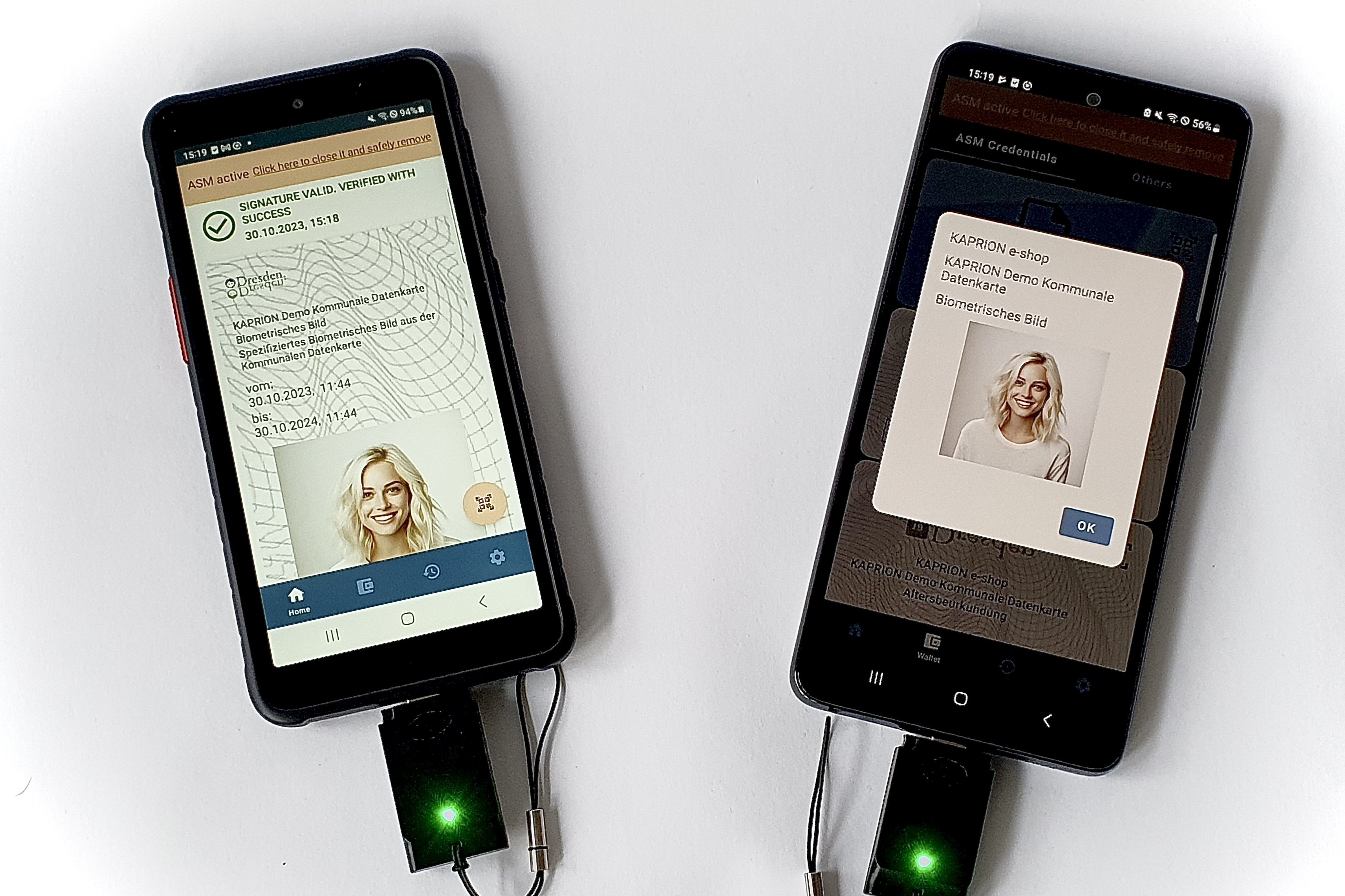 Smartphones mit digitalen Identitätsnachweisen