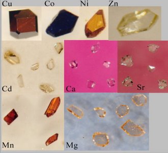 Kristalle verschiedener Wolframate