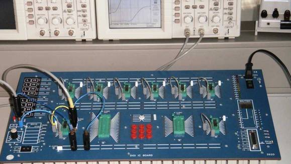 Experimental setup of digital basic circuits