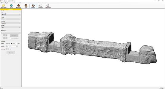 In der eigens für die Archäologie entwickelten Software TroveSketch lassen sich die Modelle ausrichten, mehrere Modelle zu einem rekonstruieren sowie standardisierte Abbildungen und Profile der 3D-Modelle erzeugen.
