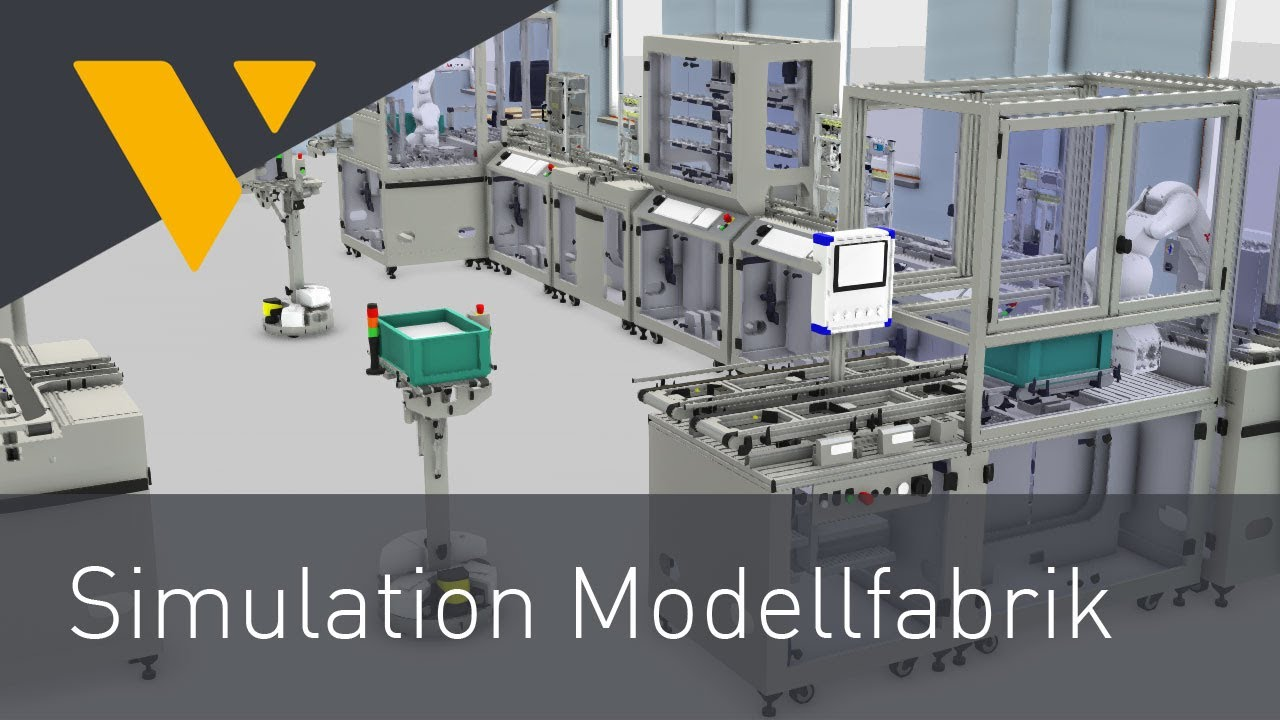 Simulation der Industrie 4.0 Modellfabrik der HTW Dresden als Digitaler Zwilling