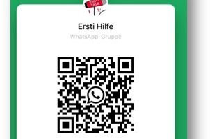 QR-Code für die WhatsApp-Gruppe „Ersti Hilfe"