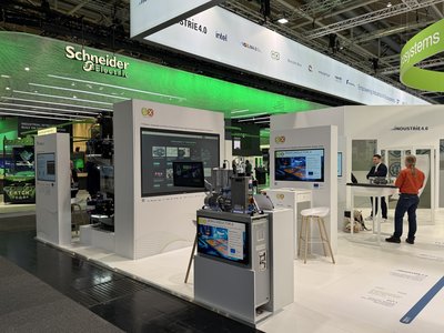 Blick auf den Messestand