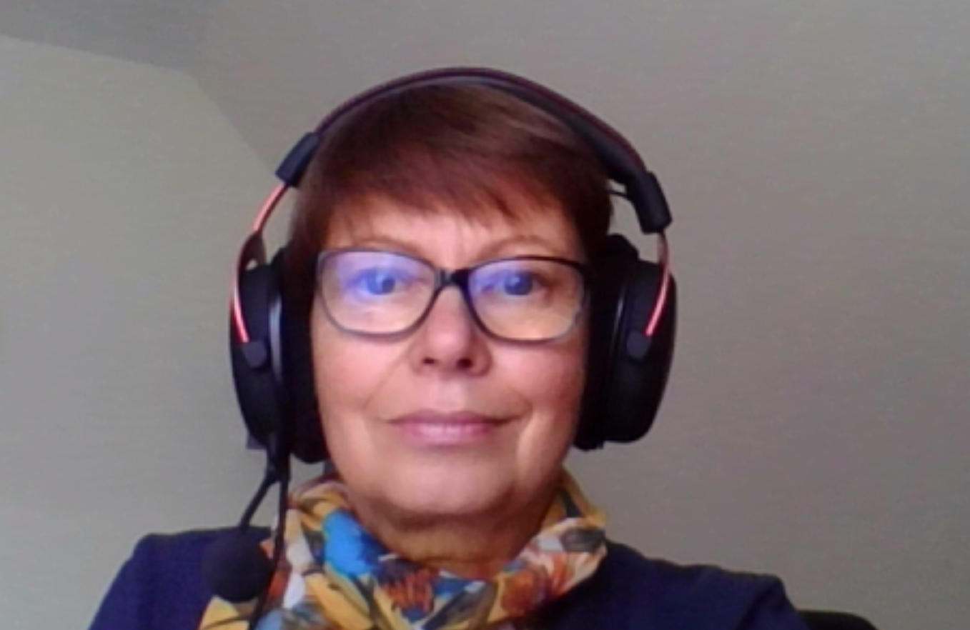 Prof. Gudrun Lange in der Onlinevorlesung