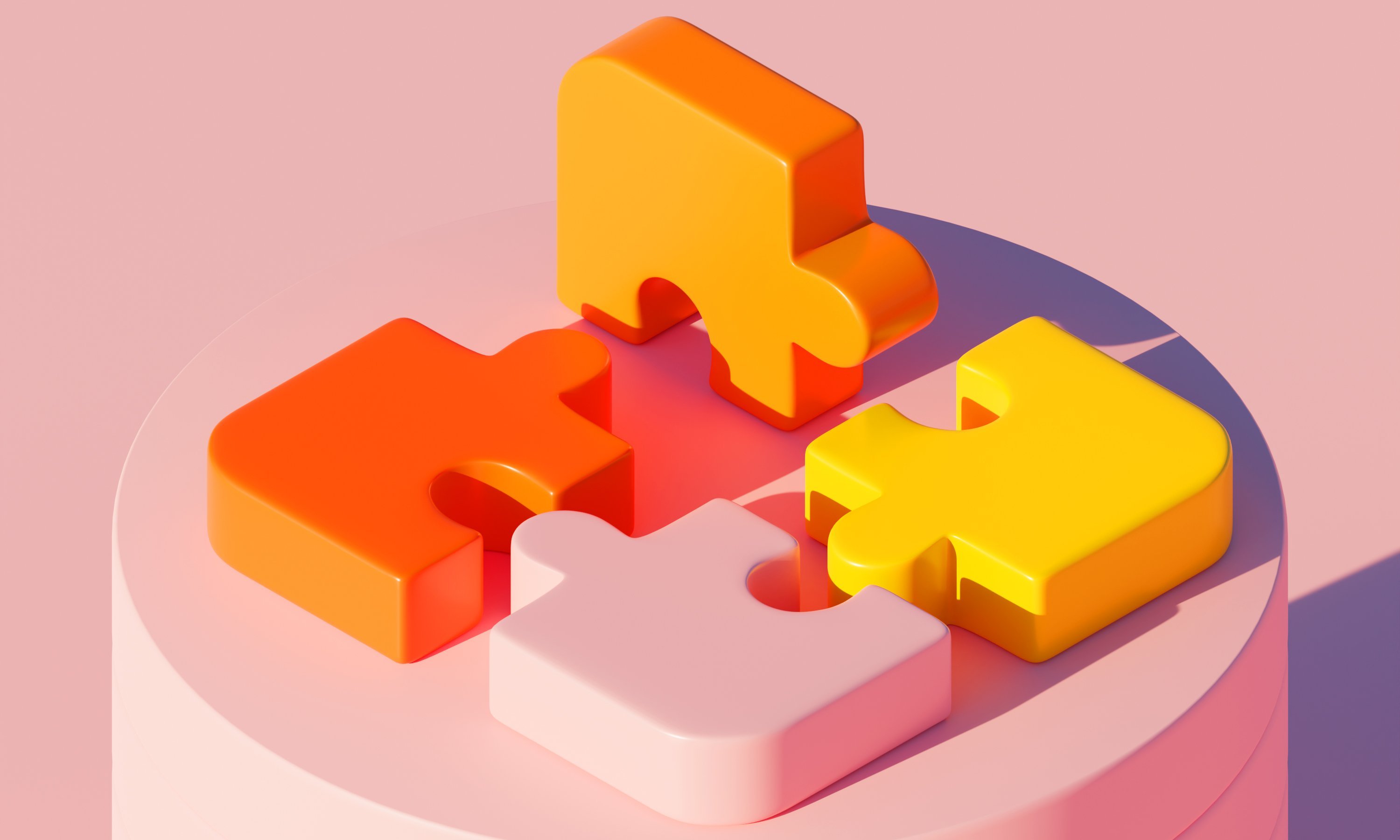 Das Bild zeigt vier Puzzleteile.