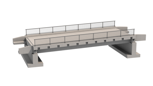 Visualisierung Modulares Straßenbrückensystem