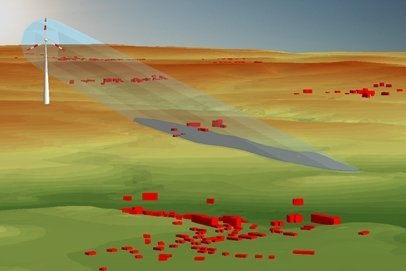 Analysis of locations for wind turbines