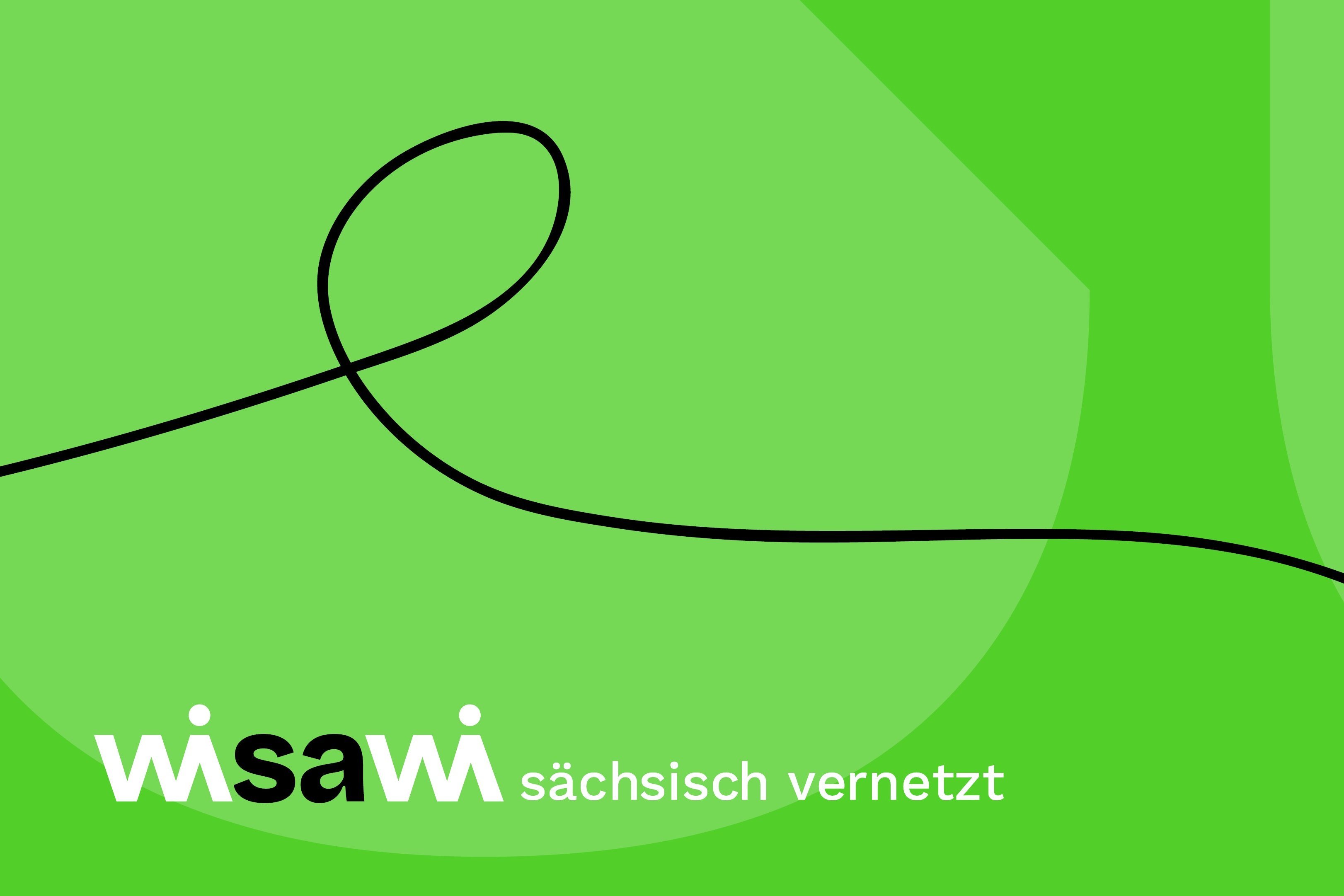 Wisawi Innovationsplattform Logo und grüner Hintergrund