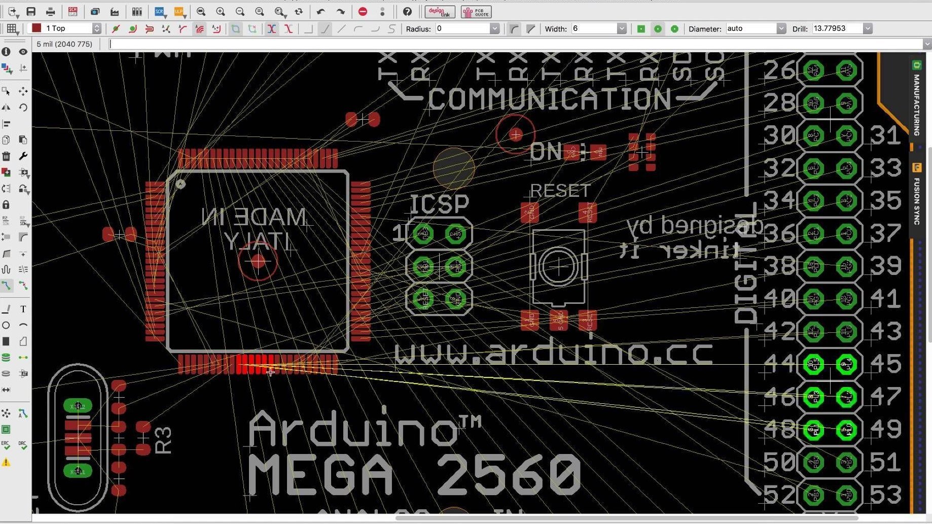 Eagle PCB Entwurf Arduino
