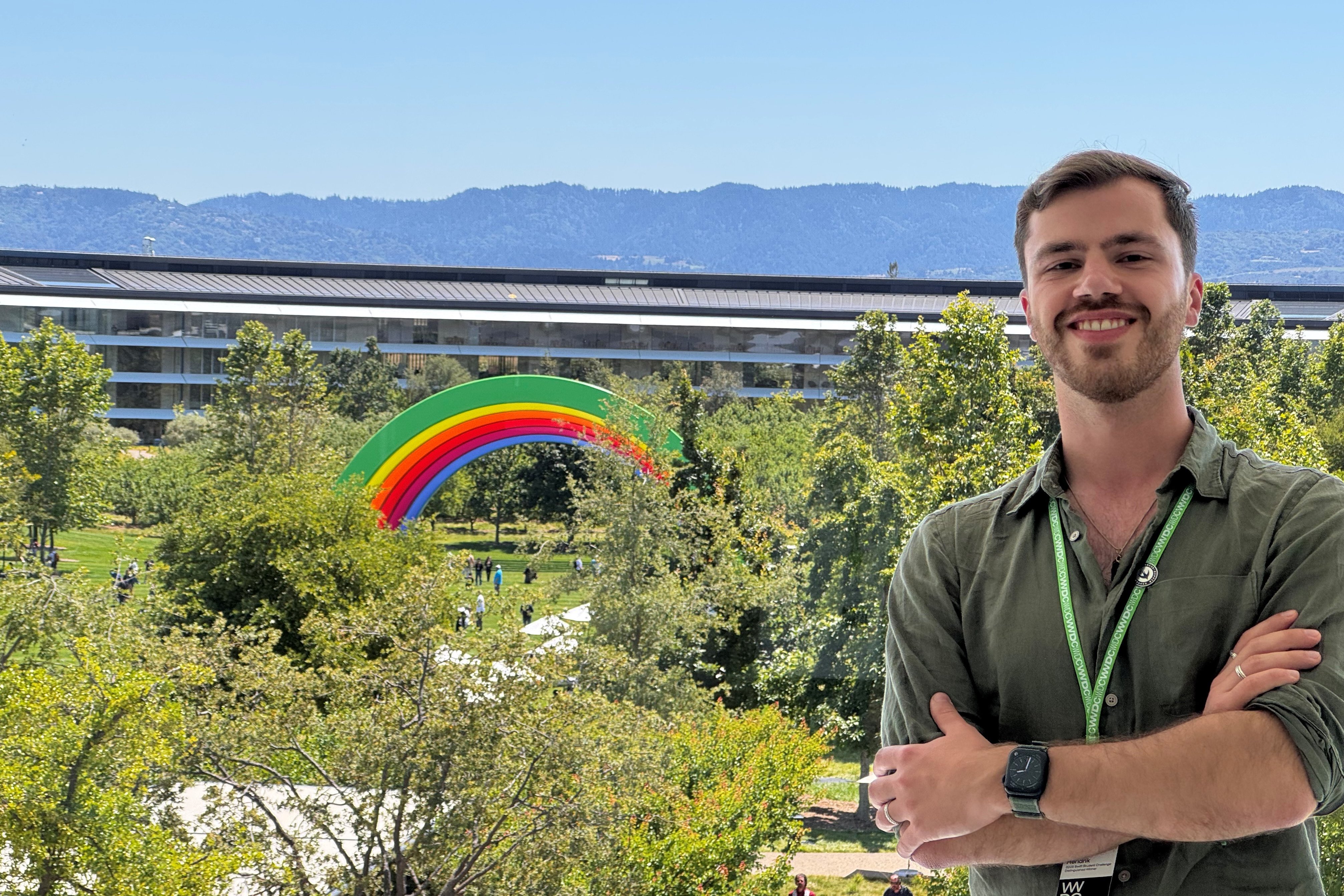 Henrik Schulke auf dem Apple Gelände